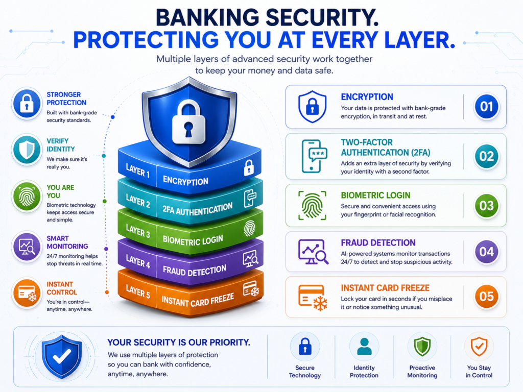 Banking security protecting you at every layer