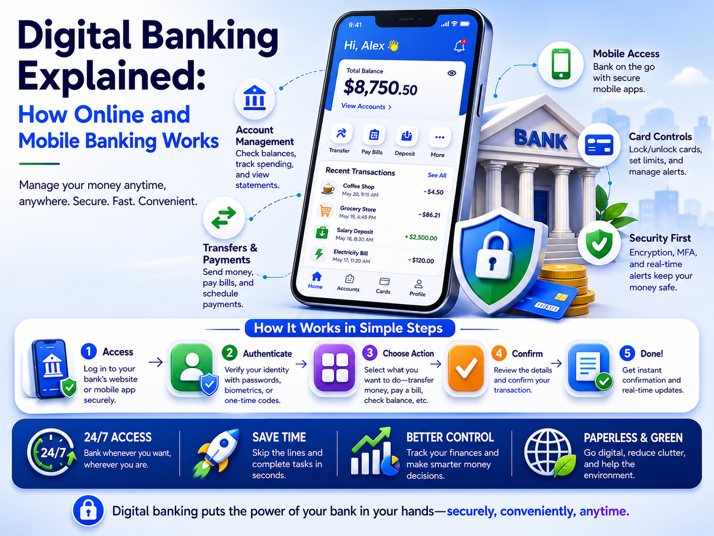 Digital banking explained visually