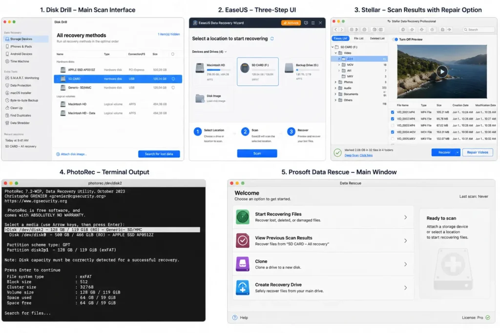 sd card recovery software comparison