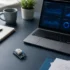 IoT sensor beside data laptop