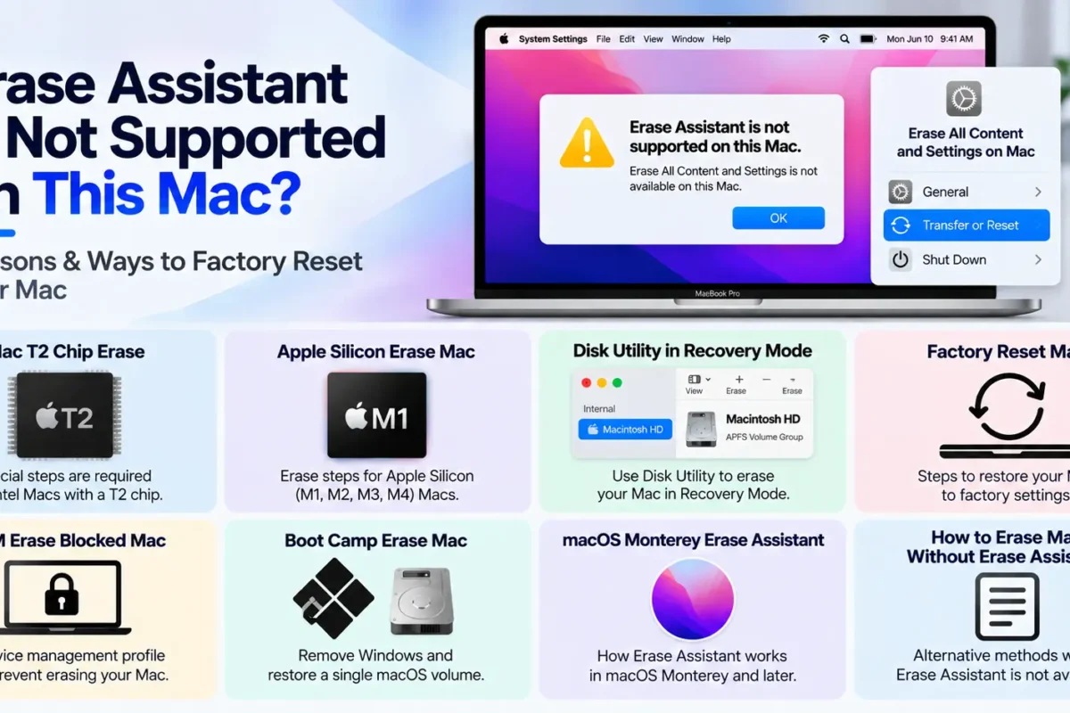 Erase Assistant Is Not Supported on This Mac: 5 Fixes