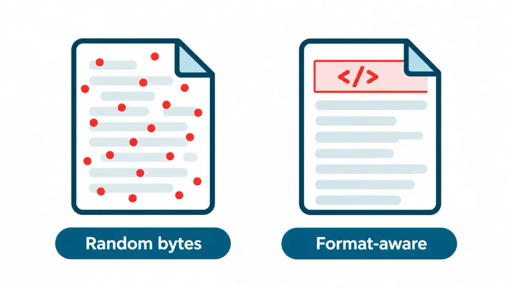 Random vs format-aware