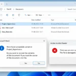 File won’t open error